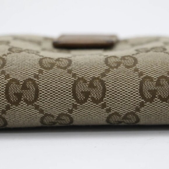 Gucci Beige/Brown GG Canvas and Leather Emblem Zip Mini Wallet - Picture 13 of 13